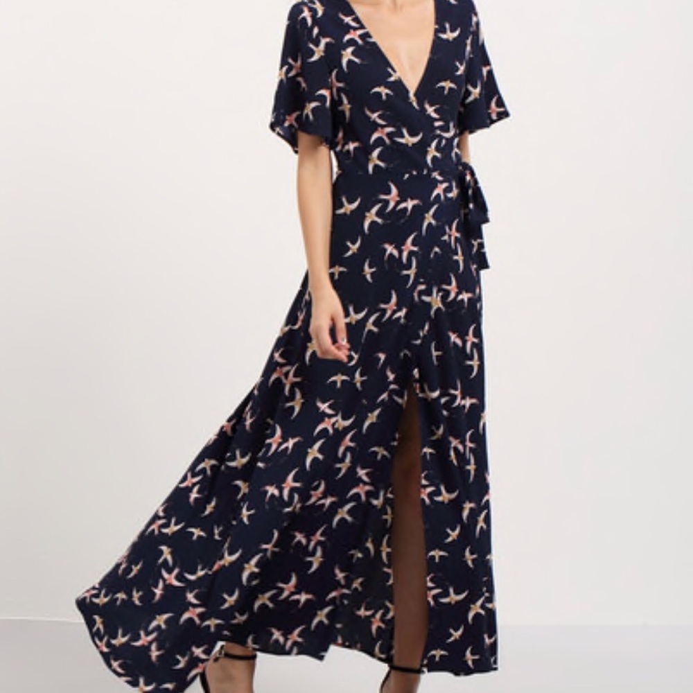 SHEIN bird maxi dress